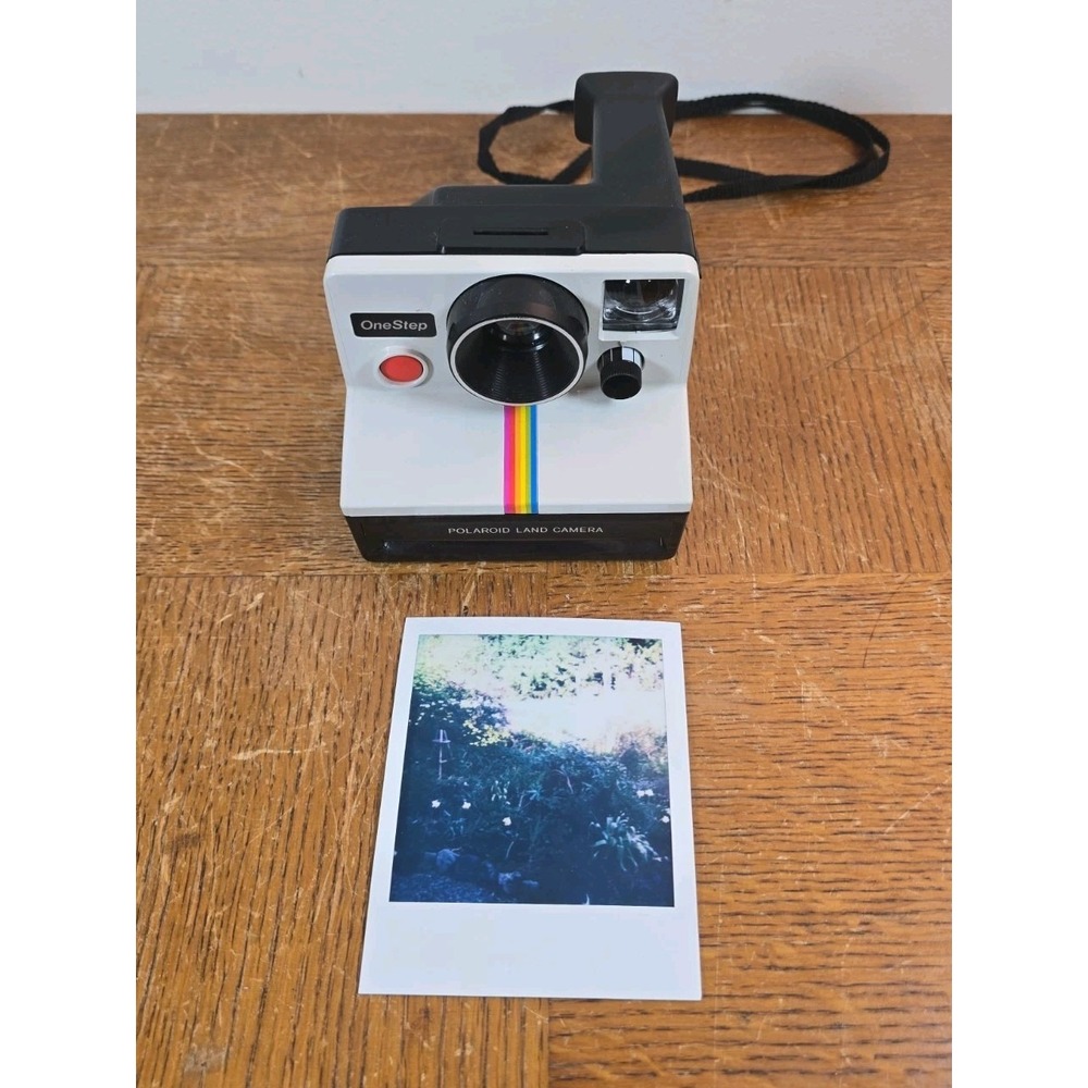 Vintage Polaroid Land Camera One Step Instant Rainbow Stripe - Film Tested